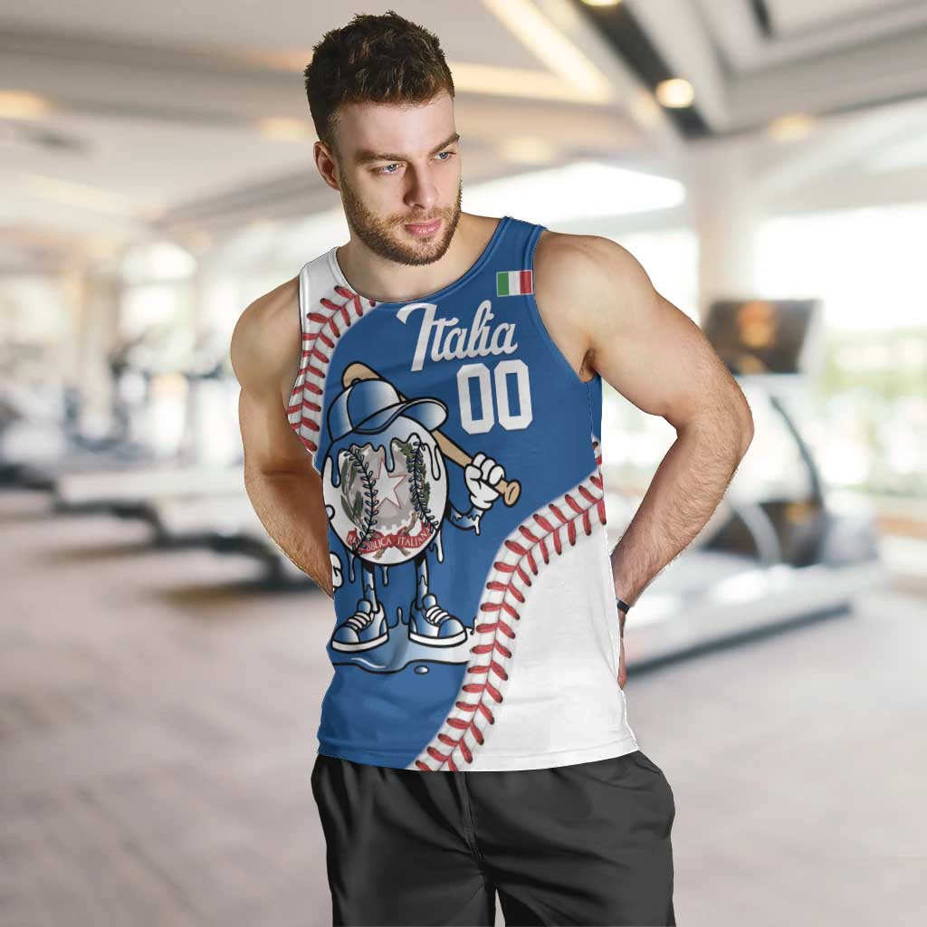 Italy 2026 Baseball Custom Men Tank Top Go Champions Drip Style