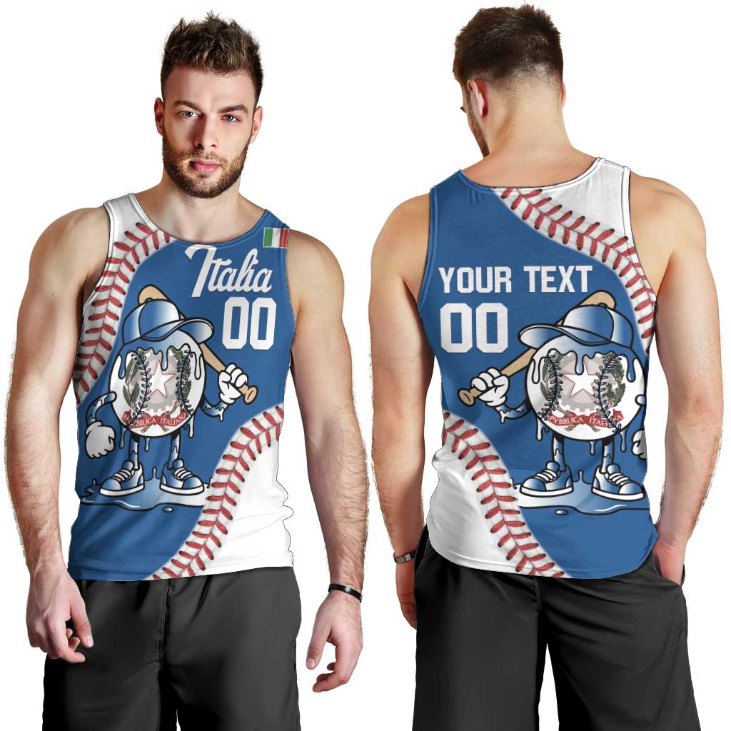 Italy 2026 Baseball Custom Men Tank Top Go Champions Drip Style