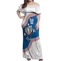 Italy 2026 Baseball Custom Off Shoulder Maxi Dress Go Champions Drip Style