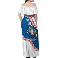 Italy 2026 Baseball Custom Off Shoulder Maxi Dress Go Champions Drip Style