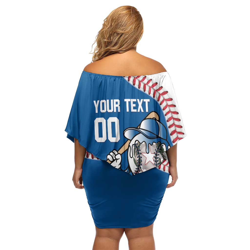 Italy 2026 Baseball Custom Off Shoulder Short Dress Go Champions Drip Style