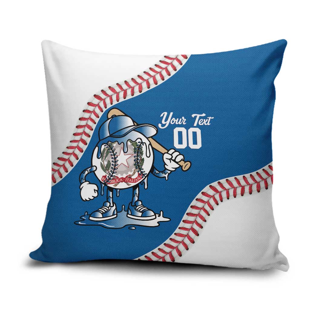 Italy 2026 Baseball Custom Pillow Cover Go Champions Drip Style