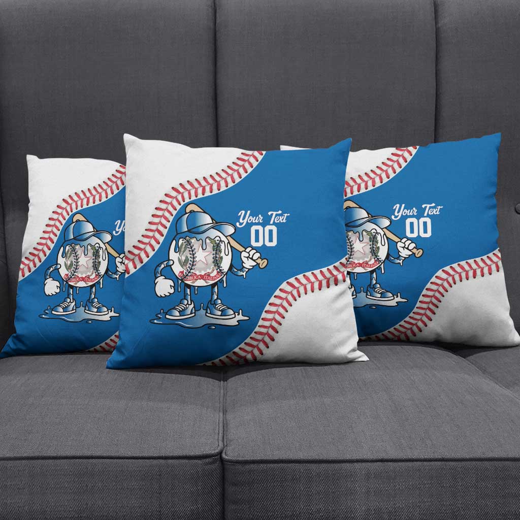 Italy 2026 Baseball Custom Pillow Cover Go Champions Drip Style