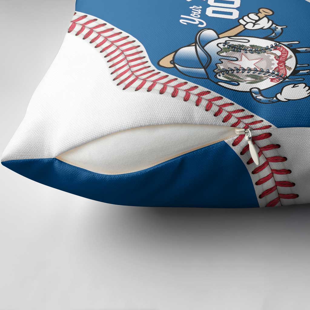 Italy 2026 Baseball Custom Pillow Cover Go Champions Drip Style