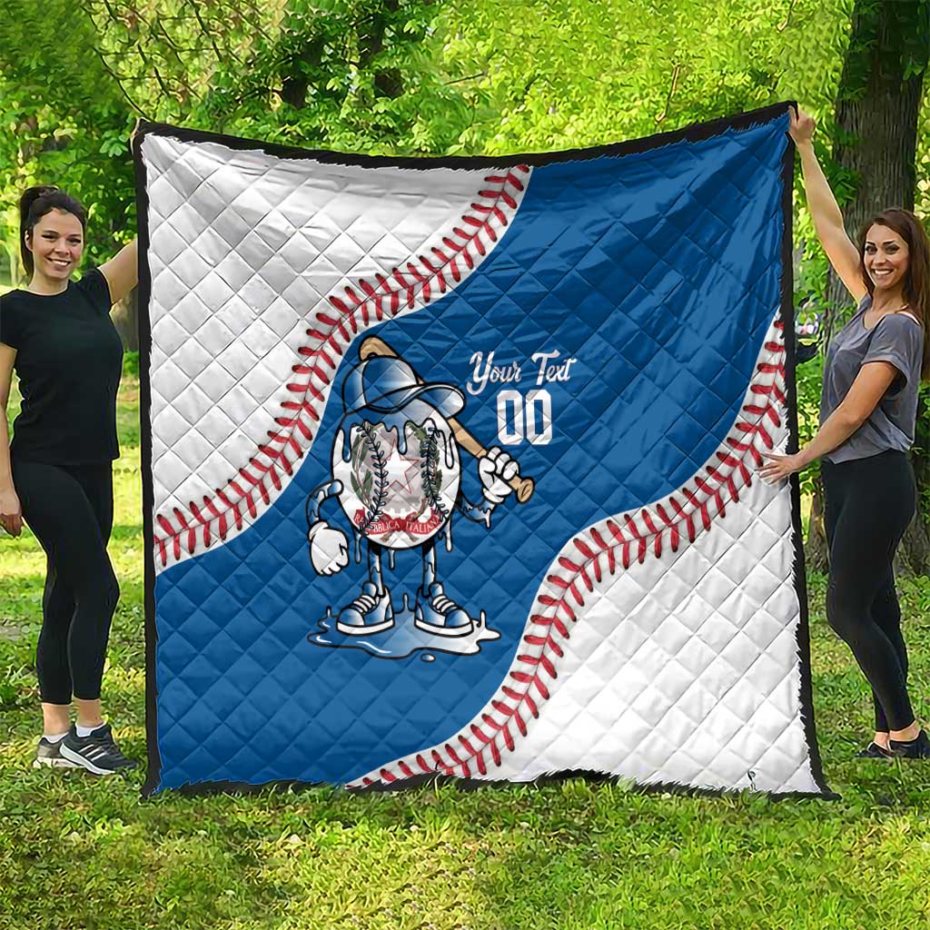 Italy 2026 Baseball Custom Quilt Go Champions Drip Style