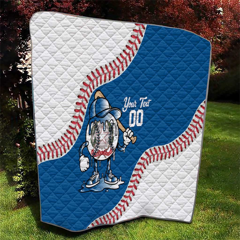 Italy 2026 Baseball Custom Quilt Go Champions Drip Style