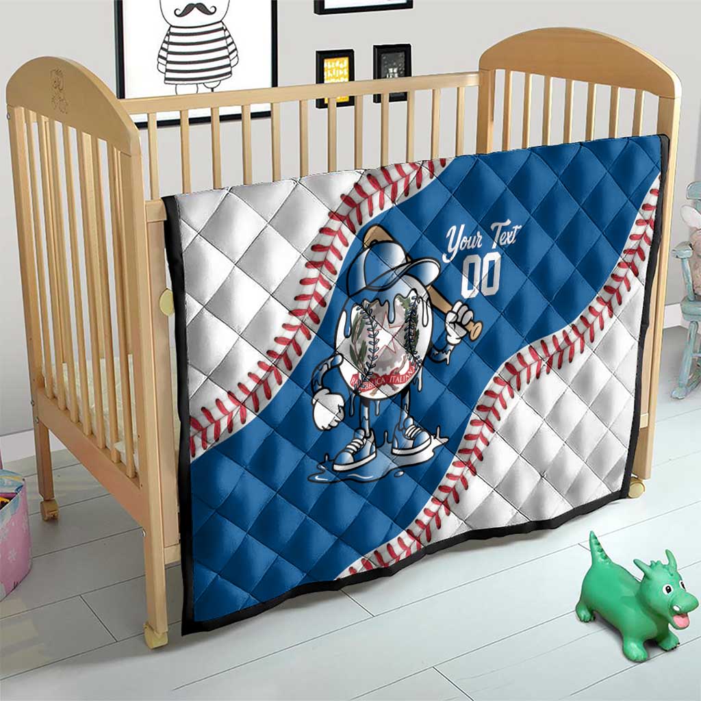 Italy 2026 Baseball Custom Quilt Go Champions Drip Style