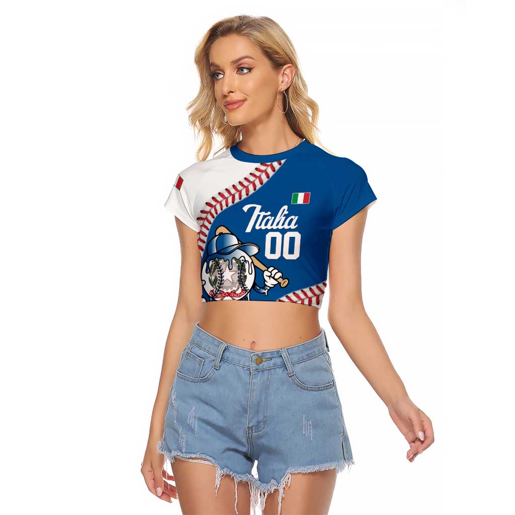 Italy 2026 Baseball Custom Raglan Cropped T Shirt Go Champions Drip Style