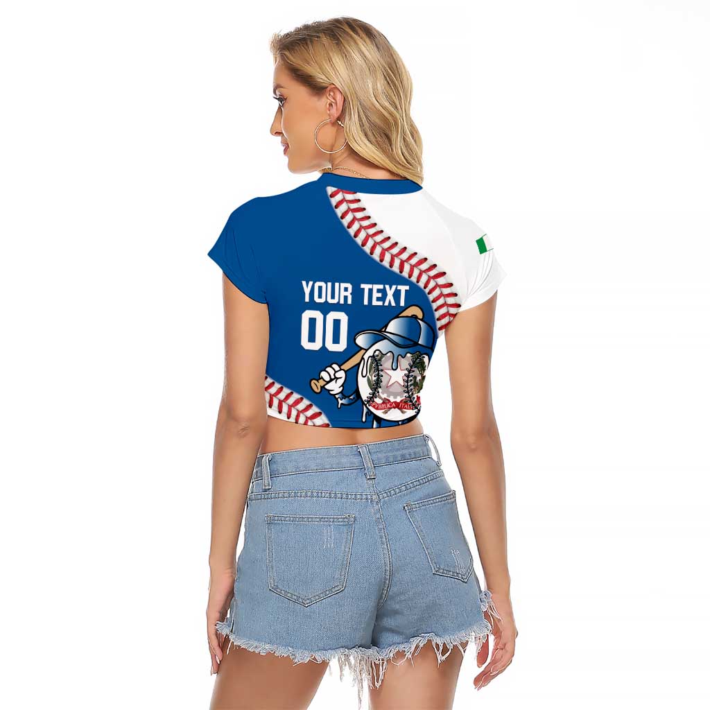 Italy 2026 Baseball Custom Raglan Cropped T Shirt Go Champions Drip Style