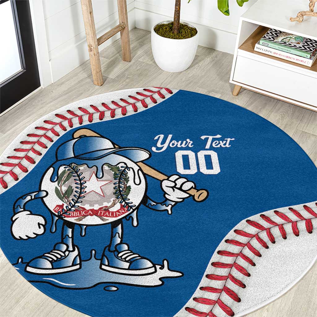 Italy 2026 Baseball Custom Round Carpet Go Champions Drip Style