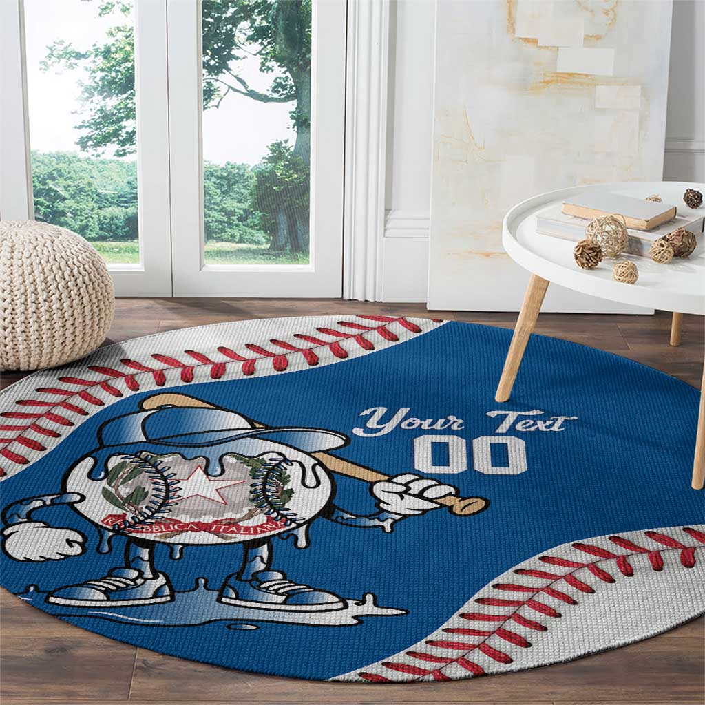 Italy 2026 Baseball Custom Round Carpet Go Champions Drip Style