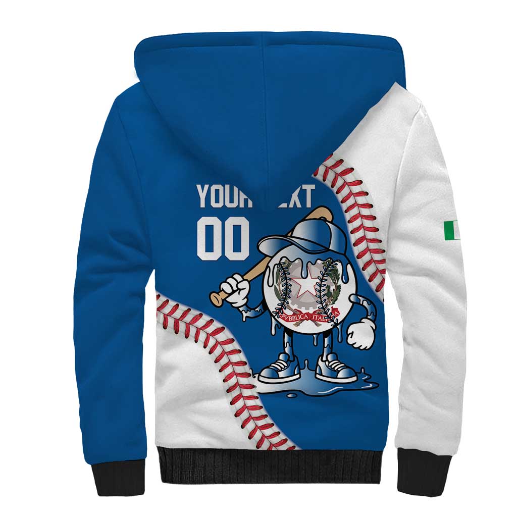 Italy 2026 Baseball Custom Sherpa Hoodie Go Champions Drip Style