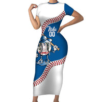 Italy 2026 Baseball Custom Short Sleeve Bodycon Dress Go Champions Drip Style