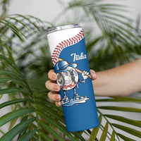 Italy 2026 Baseball Custom Skinny Tumbler Go Champions Drip Style