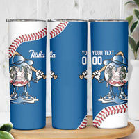 Italy 2026 Baseball Custom Skinny Tumbler Go Champions Drip Style