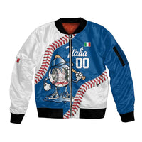 Italy 2026 Baseball Custom Sleeve Zip Bomber Jacket Go Champions Drip Style