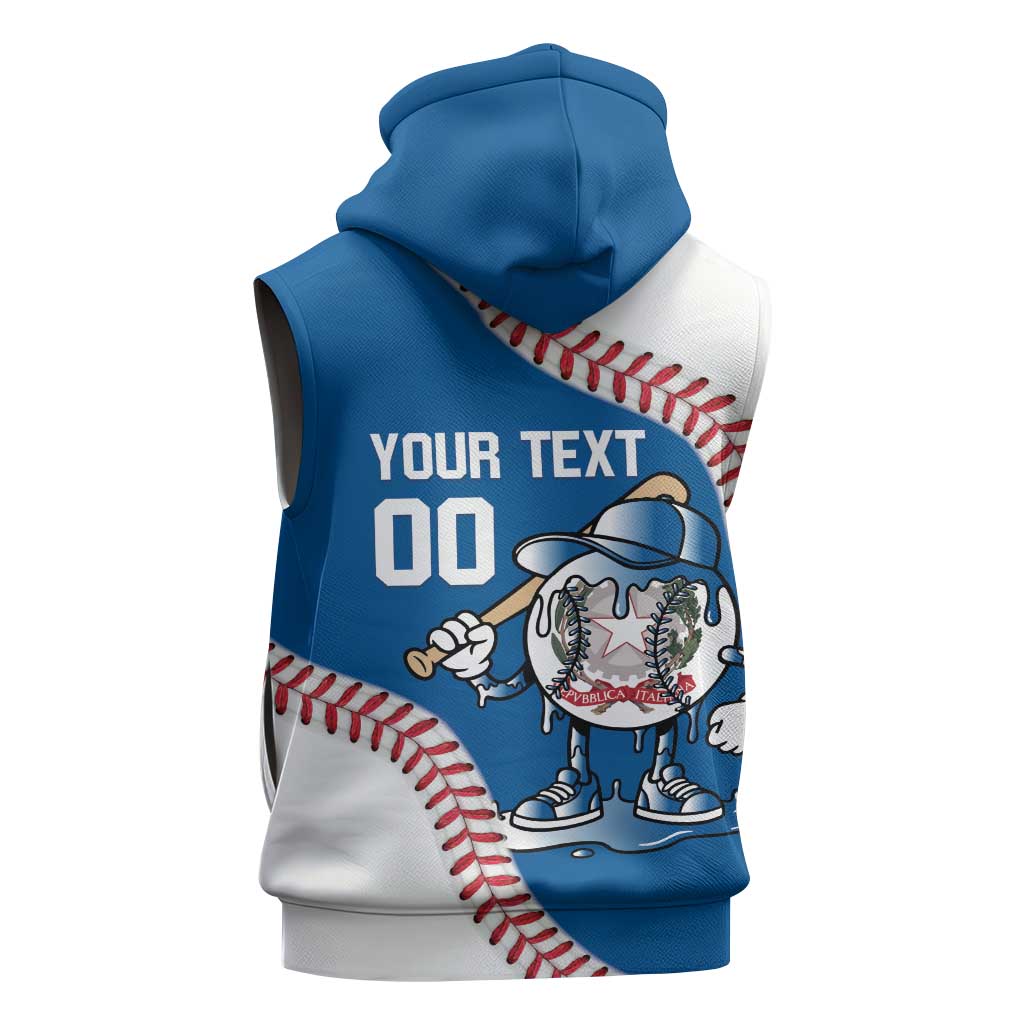 Italy 2026 Baseball Custom Sleeveless Hoodie Go Champions Drip Style