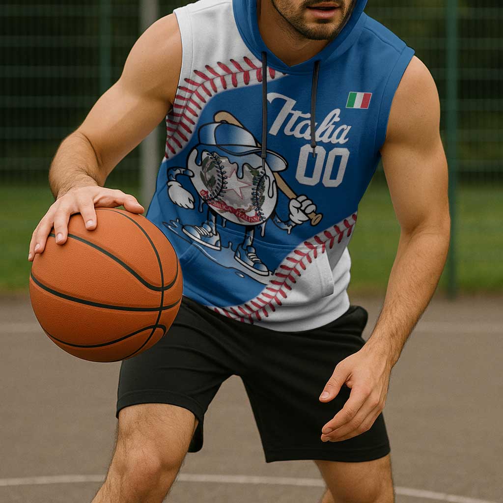 Italy 2026 Baseball Custom Sleeveless Hoodie Go Champions Drip Style