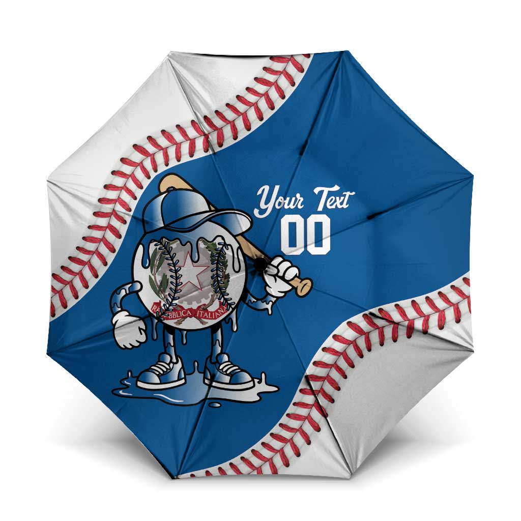 Italy 2026 Baseball Custom Umbrella Go Champions Drip Style