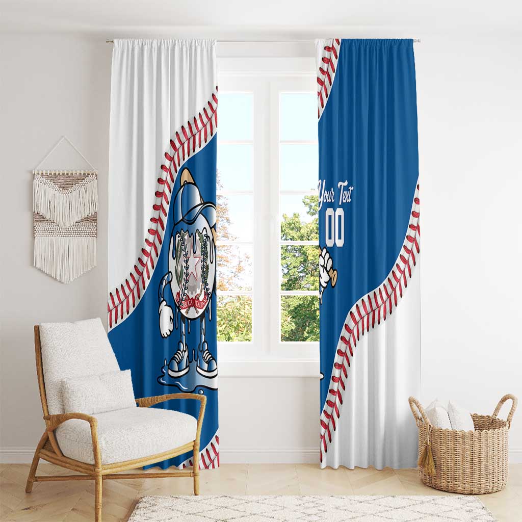 Italy 2026 Baseball Custom Window Curtain Go Champions Drip Style