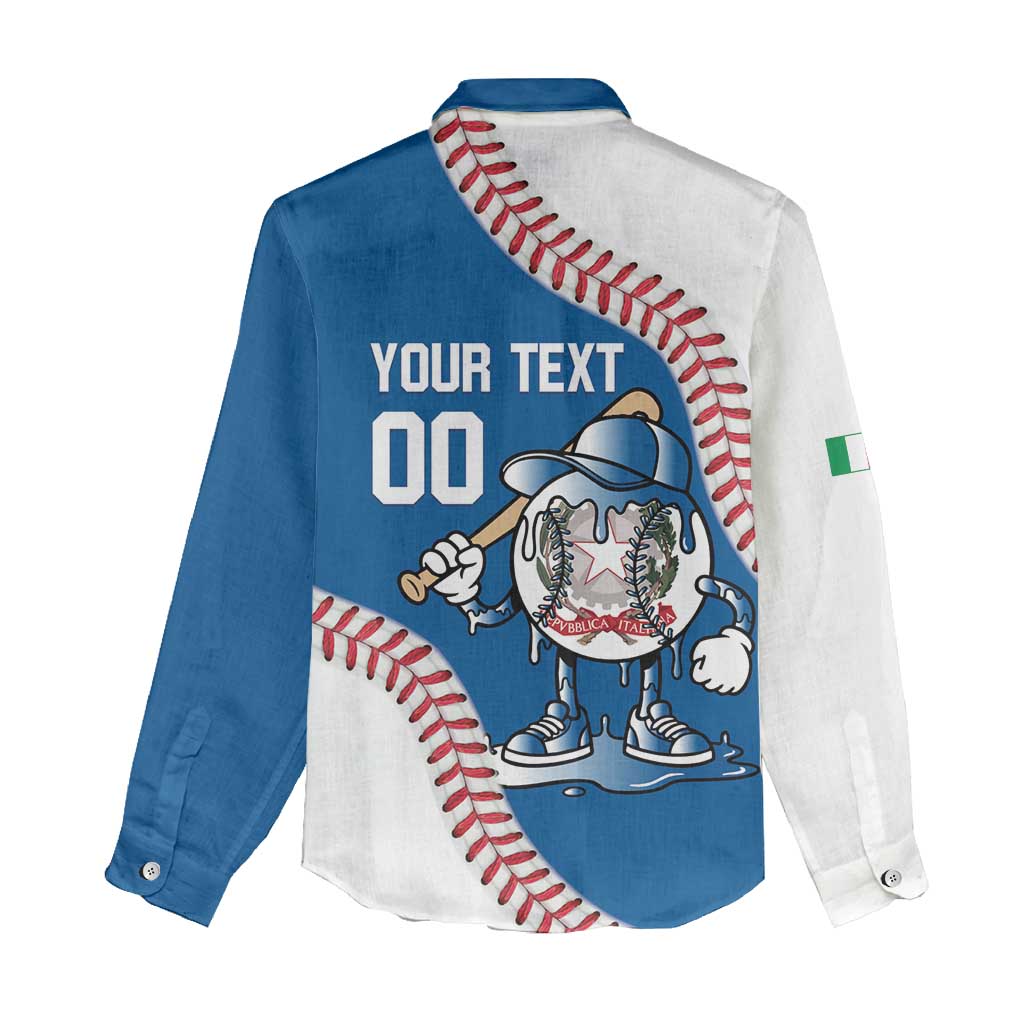 Italy 2026 Baseball Custom Women Casual Shirt Go Champions Drip Style