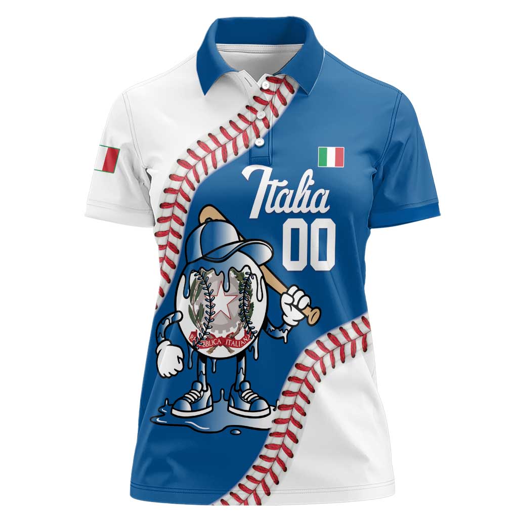 Italy 2026 Baseball Custom Women Polo Shirt Go Champions Drip Style