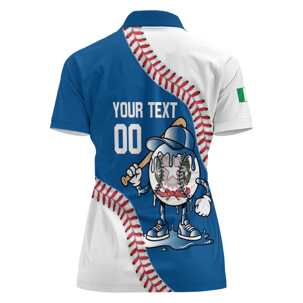 Italy 2026 Baseball Custom Women Polo Shirt Go Champions Drip Style