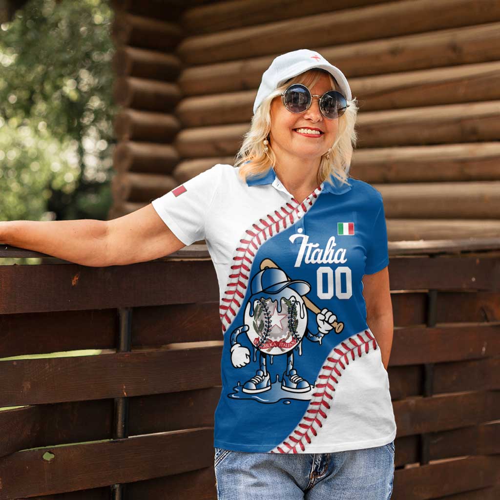Italy 2026 Baseball Custom Women Polo Shirt Go Champions Drip Style