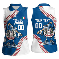 Italy 2026 Baseball Custom Women Sleeveless Polo Shirt Go Champions Drip Style