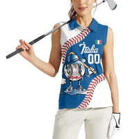 Italy 2026 Baseball Custom Women Sleeveless Polo Shirt Go Champions Drip Style