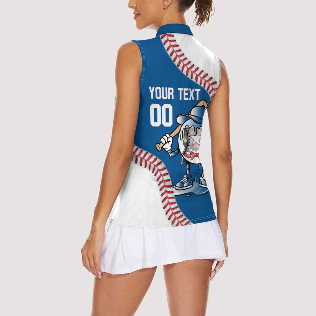 Italy 2026 Baseball Custom Women Sleeveless Polo Shirt Go Champions Drip Style
