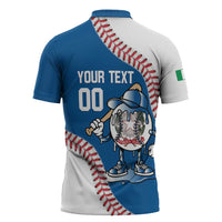 Italy 2026 Baseball Custom Zipper Polo Shirt Go Champions Drip Style