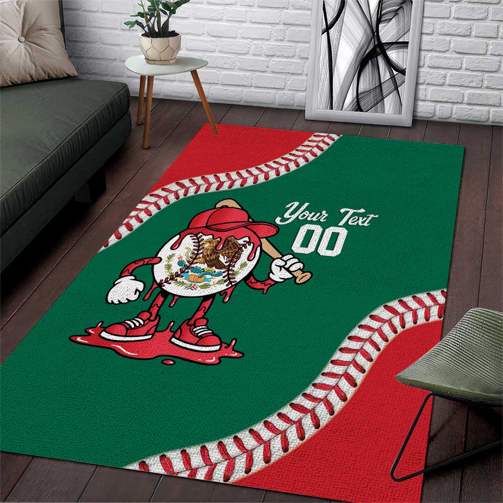 Mexico 2026 Baseball Custom Area Rug Go Champions Drip Style