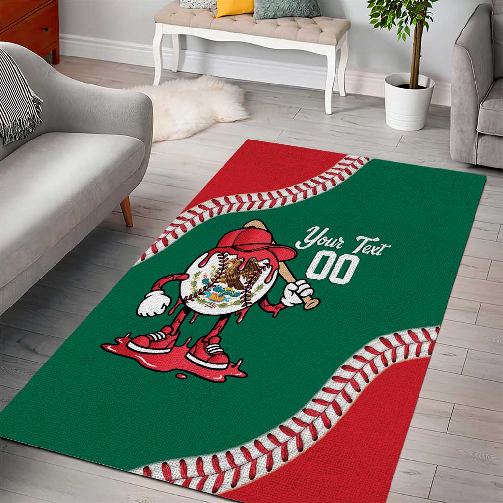 Mexico 2026 Baseball Custom Area Rug Go Champions Drip Style