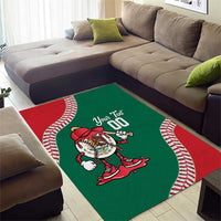 Mexico 2026 Baseball Custom Area Rug Go Champions Drip Style