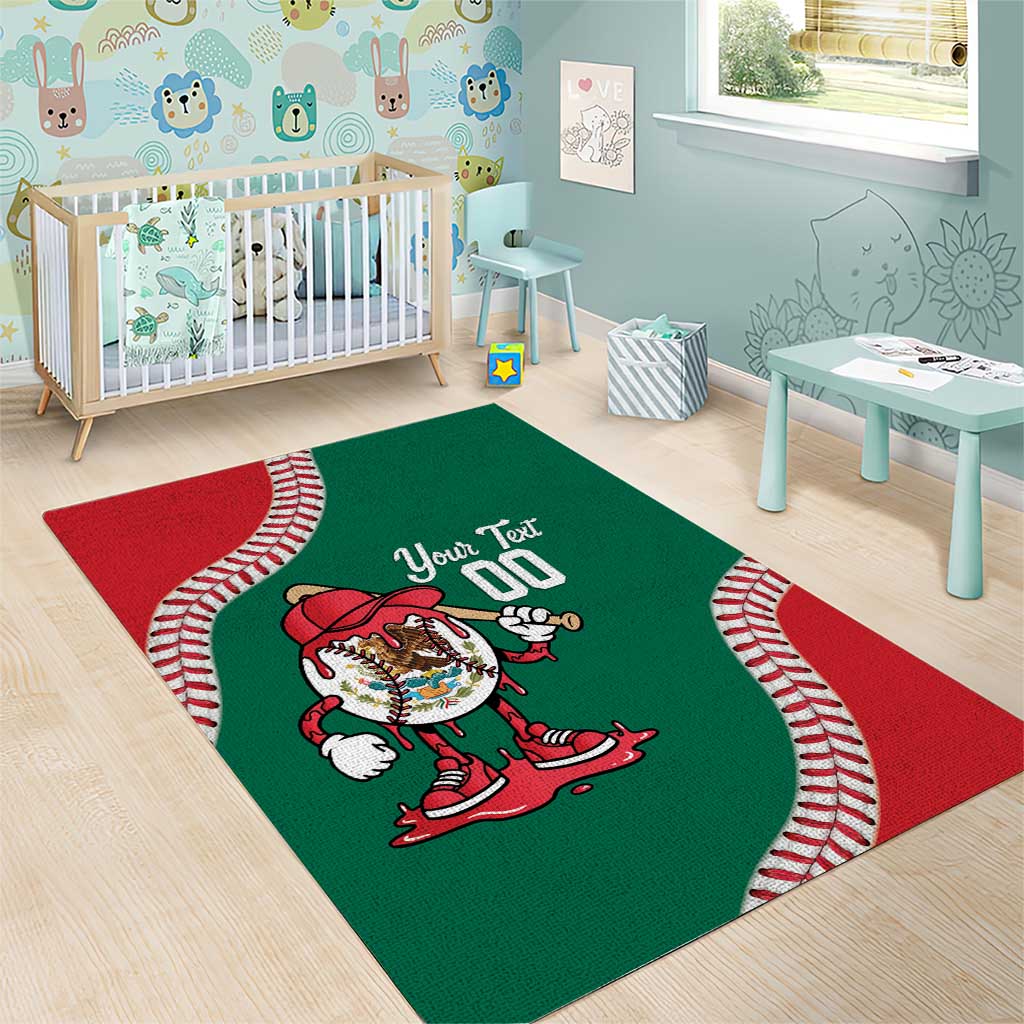 Mexico 2026 Baseball Custom Area Rug Go Champions Drip Style