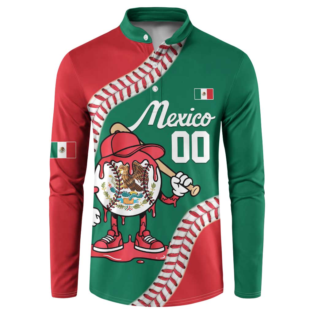 Mexico 2026 Baseball Custom Button Sweatshirt Go Champions Drip Style