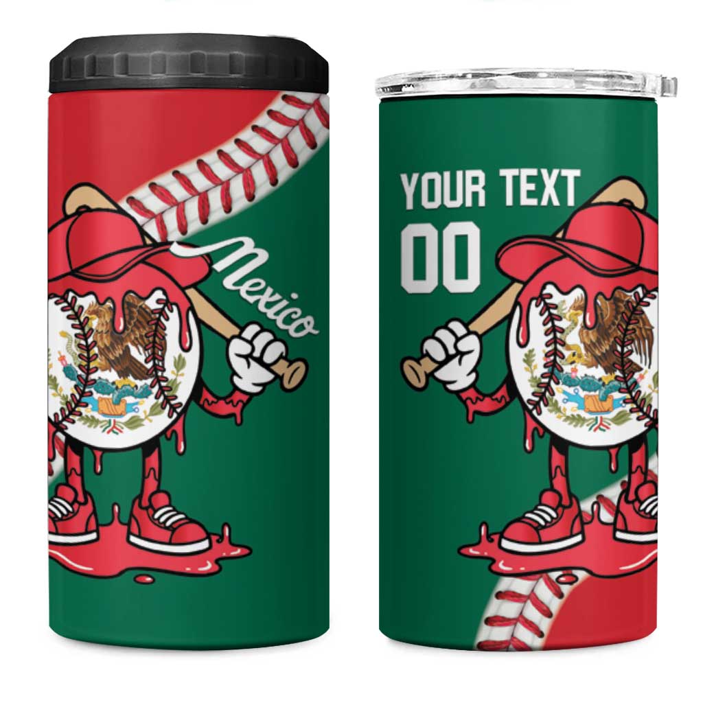 Mexico 2026 Baseball Custom 4 in 1 Can Cooler Tumbler Go Champions Drip Style