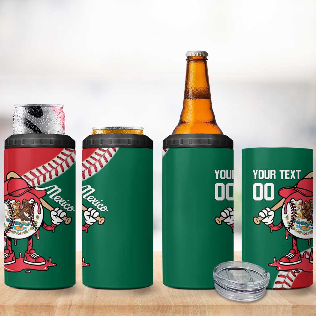 Mexico 2026 Baseball Custom 4 in 1 Can Cooler Tumbler Go Champions Drip Style