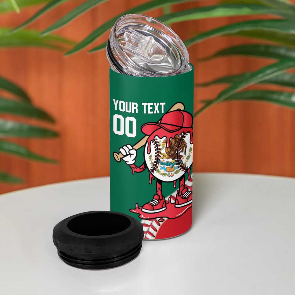 Mexico 2026 Baseball Custom 4 in 1 Can Cooler Tumbler Go Champions Drip Style