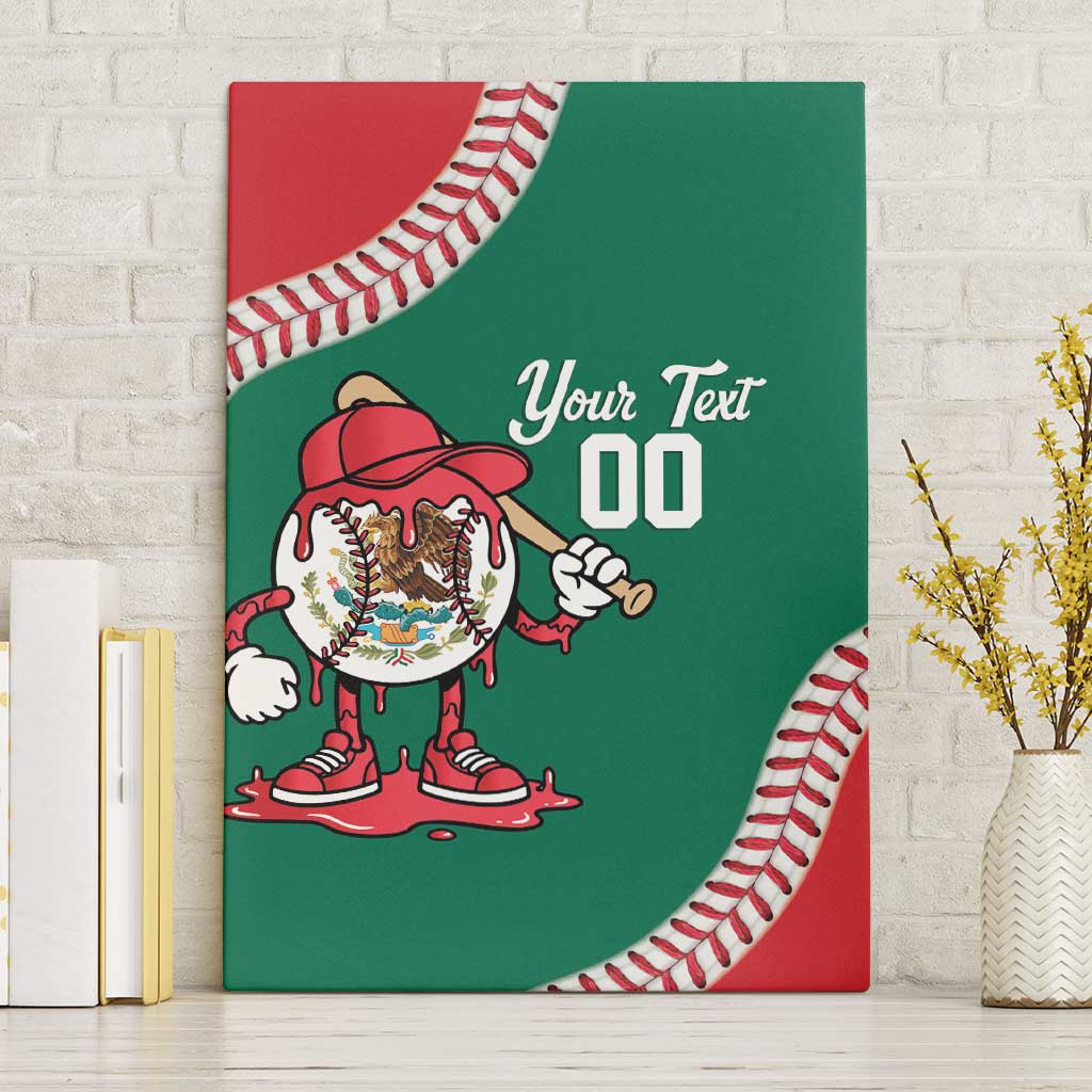 Mexico 2026 Baseball Custom Canvas Wall Art Go Champions Drip Style