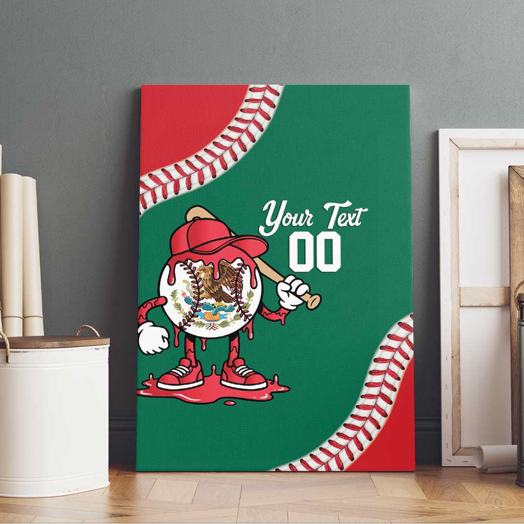 Mexico 2026 Baseball Custom Canvas Wall Art Go Champions Drip Style