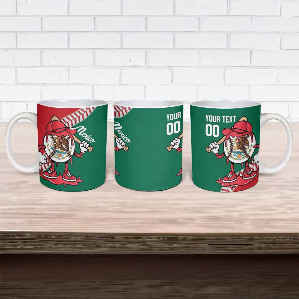 Mexico 2026 Baseball Custom Ceramic Mug Go Champions Drip Style