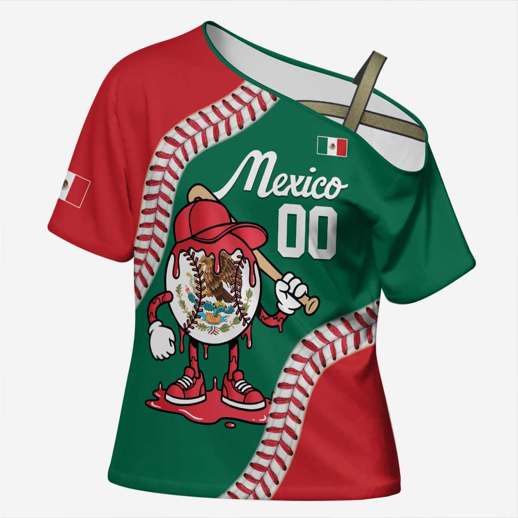 Mexico 2026 Baseball Custom Cross Shoulder Shirt Go Champions Drip Style