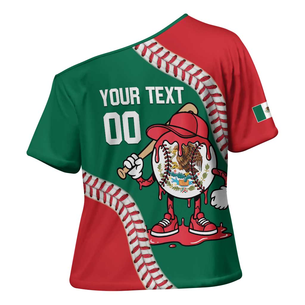 Mexico 2026 Baseball Custom Cross Shoulder Shirt Go Champions Drip Style