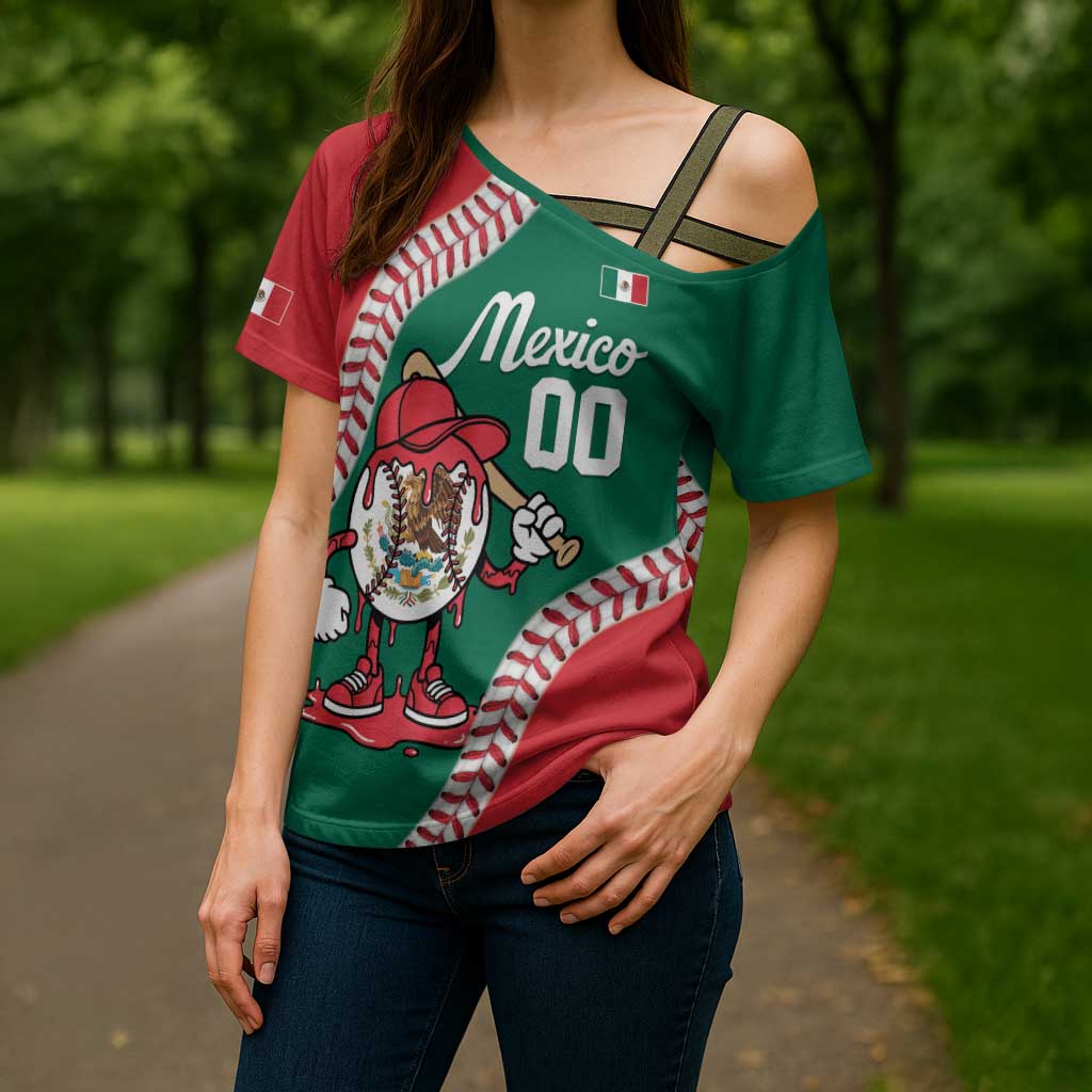 Mexico 2026 Baseball Custom Cross Shoulder Shirt Go Champions Drip Style