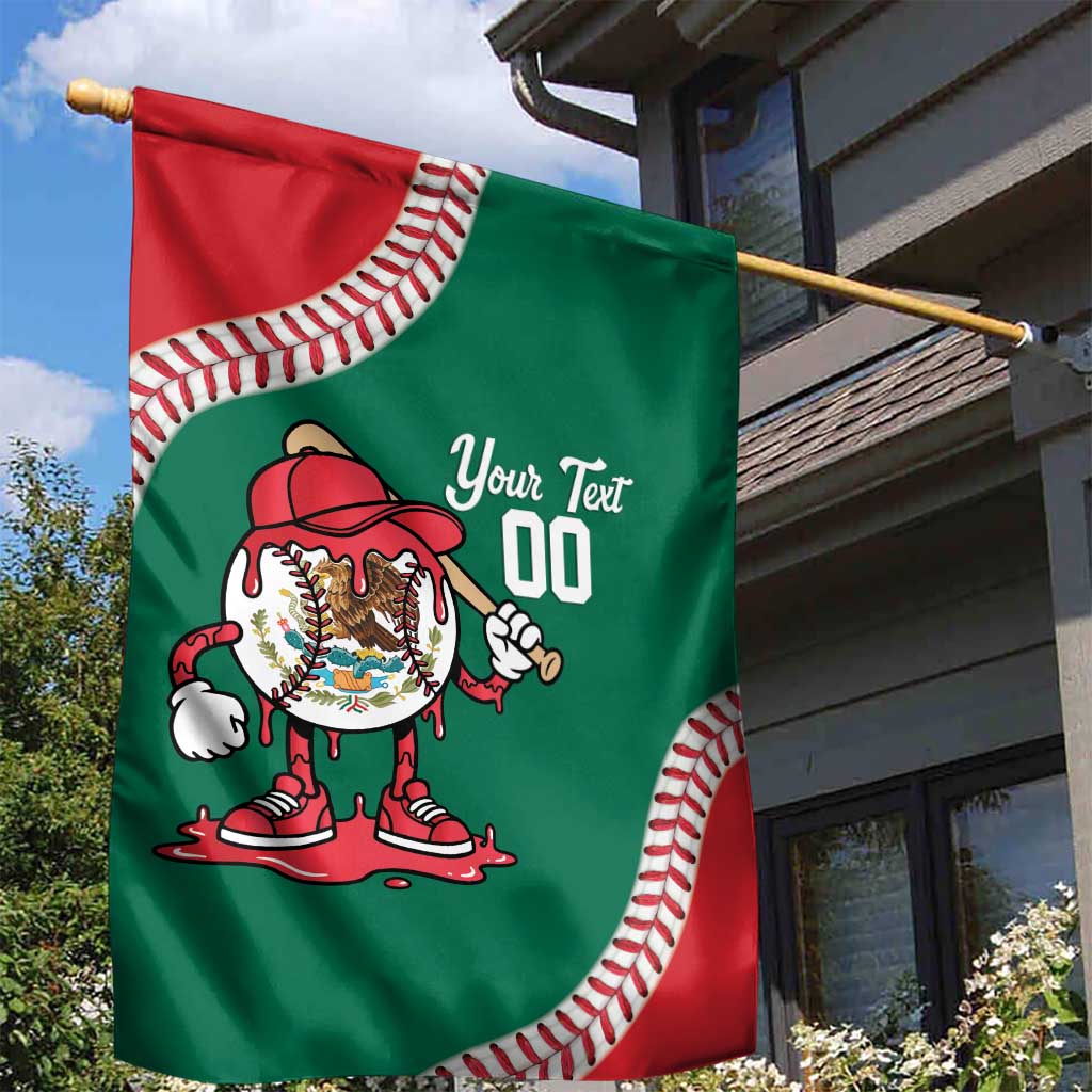 Mexico 2026 Baseball Custom Garden Flag Go Champions Drip Style