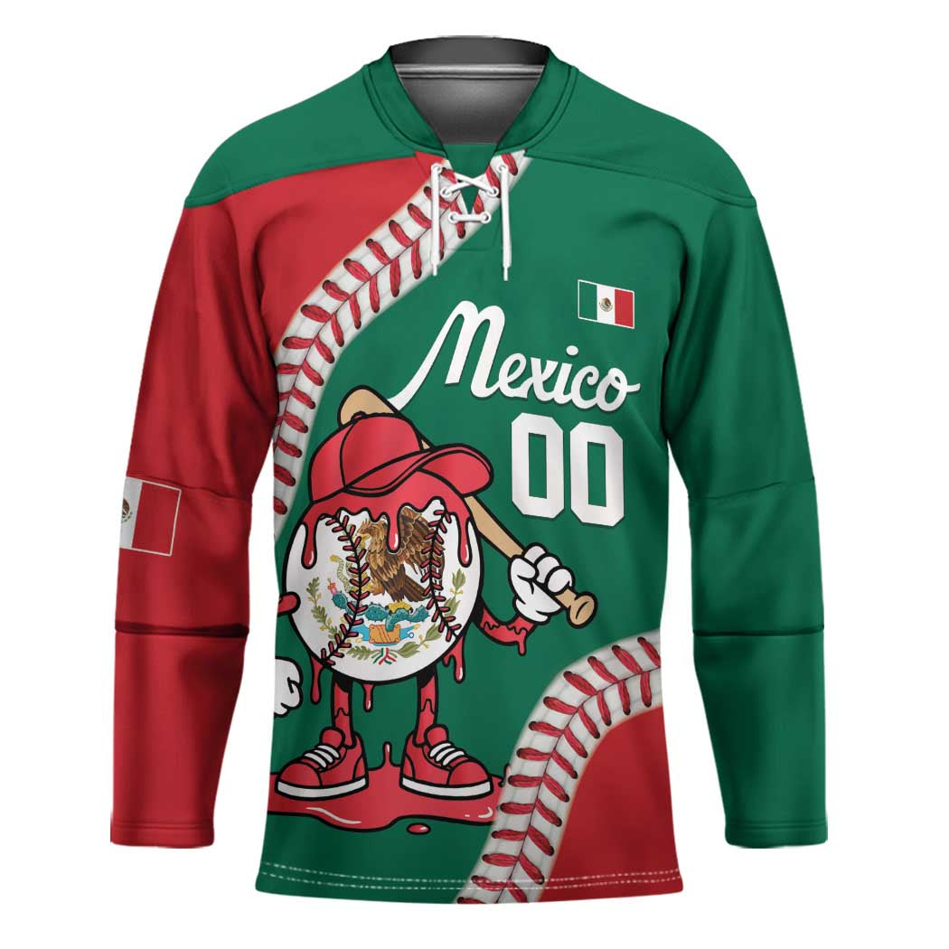 Mexico 2026 Baseball Custom Hockey Jersey Go Champions Drip Style