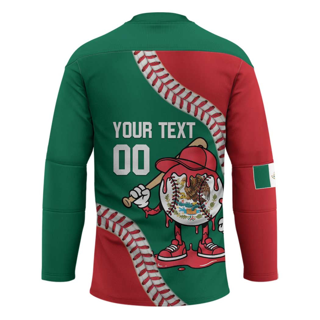 Mexico 2026 Baseball Custom Hockey Jersey Go Champions Drip Style