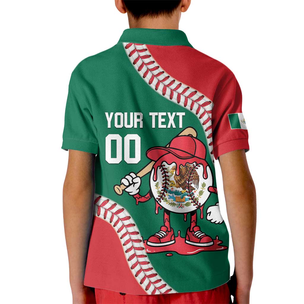 Mexico 2026 Baseball Custom Kid Polo Shirt Go Champions Drip Style